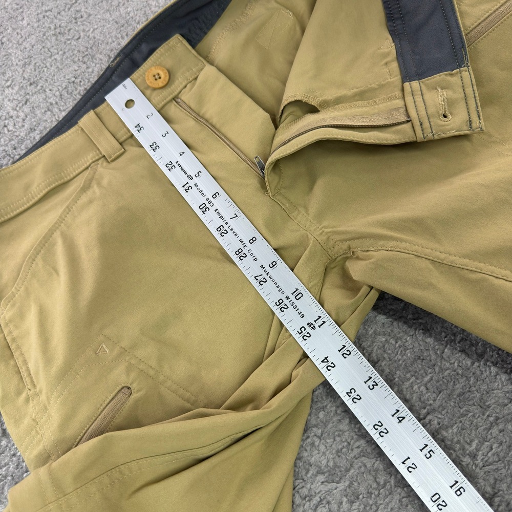 Eddie Bauer First Ascent Mens 35x30 Convertible Zip Off Hiking Pants Tan Khaki‎ - Picture 8 of 11
